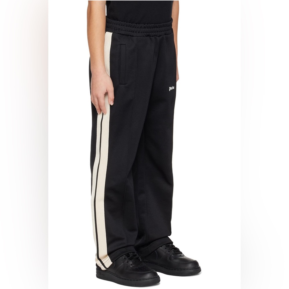 KIDS PALM ANGELS CLASSIC LOGO TRACK PANT NAVY BLUE WHITE NWT